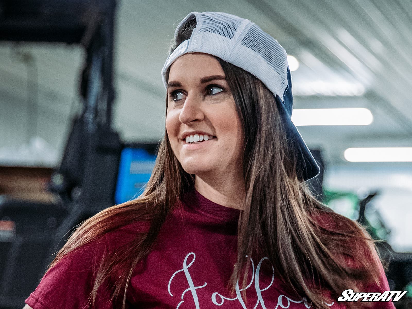 Blue and White SuperATV Trucker Hat