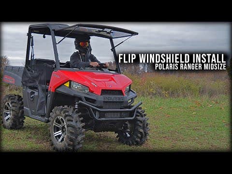 Polaris Ranger Midsize Scratch Resistant Flip Windshield